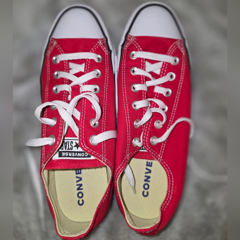 Converse Red and White Sneakers